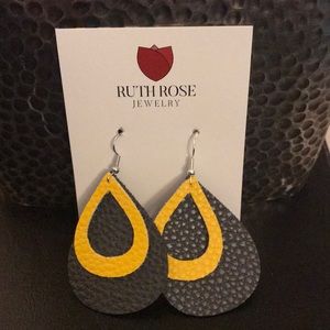 Faux leather earrings